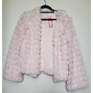 Target faux fur shaggy fringe cardigan